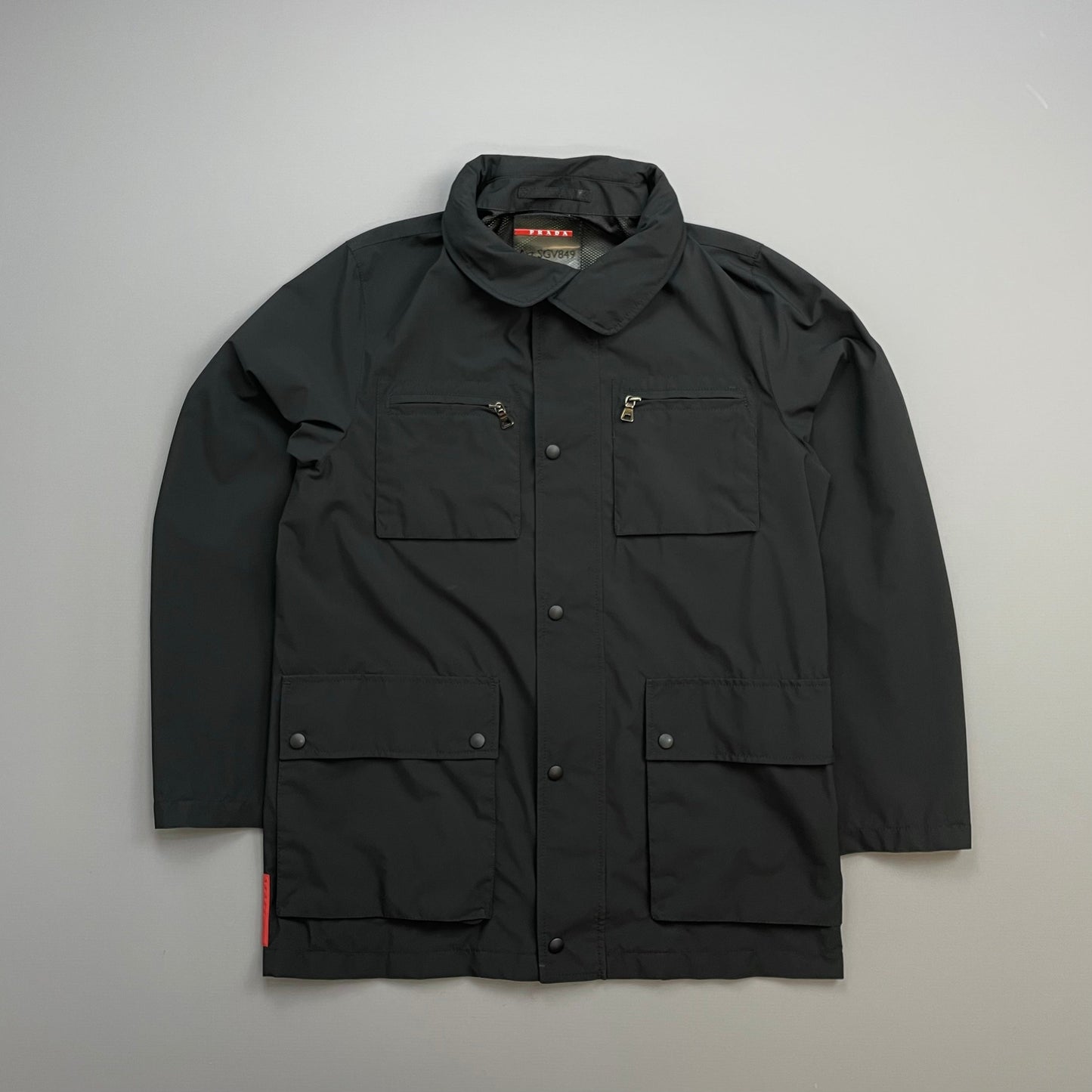 Prada Handbag Sport Concealed Hood Field Jacket Black