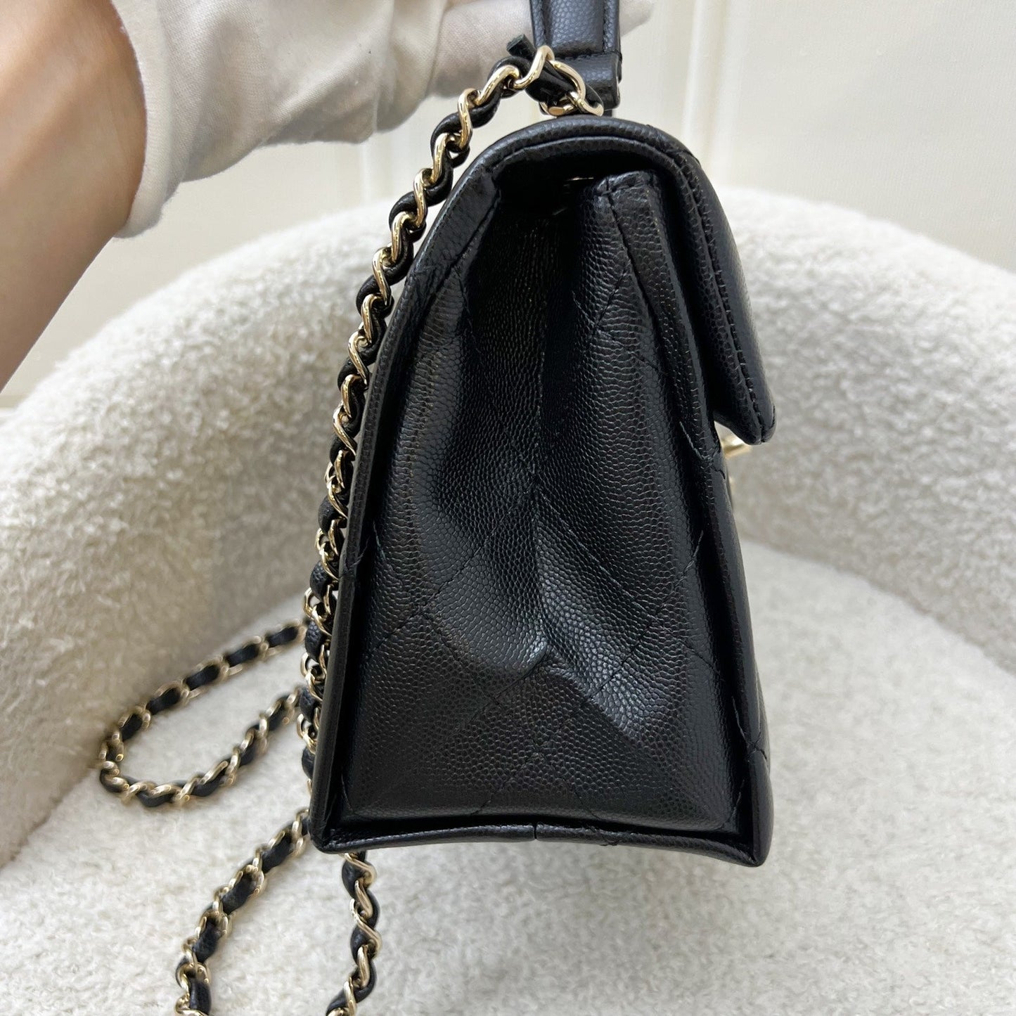 Chanel My Retrofit Small Kelly Flap Bag in Black Caviar and LGHW (Model: )