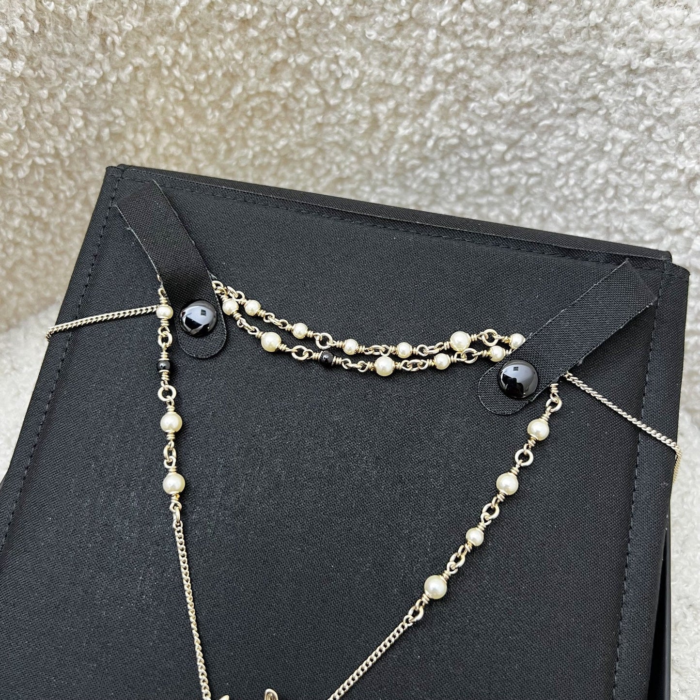 VIP Bambi Deer Necklace with Pearls in LGHW Signature