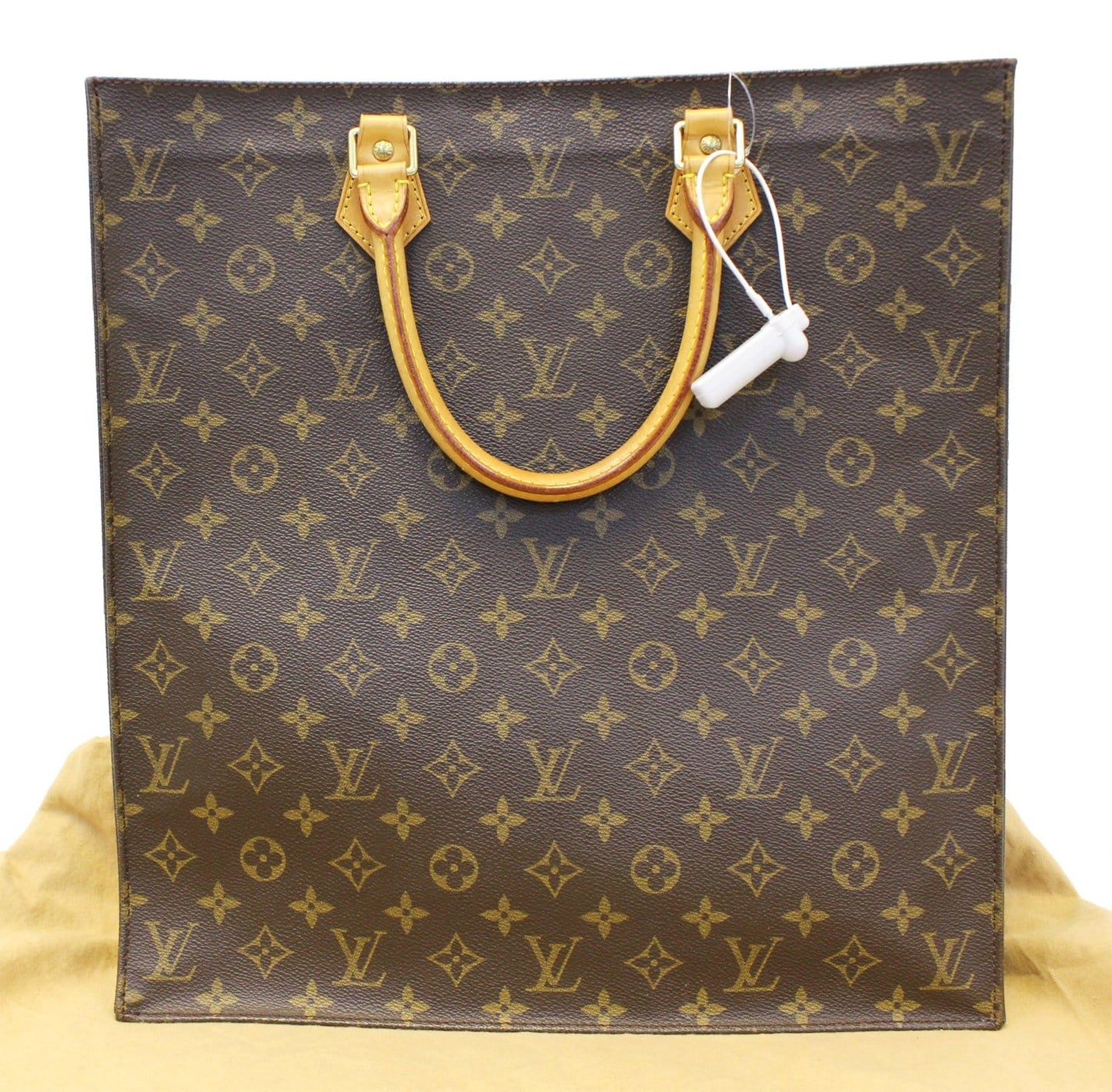 Louis Sac Plat Tote Bag Canvas Monogram