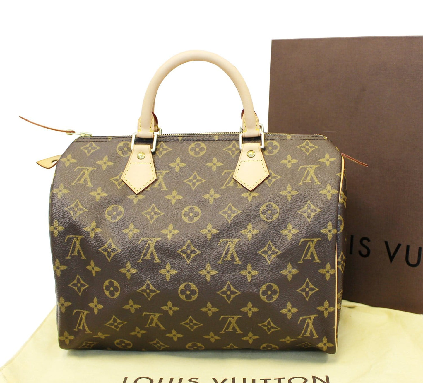 Louis Satchel Bag Speedy Canvas Monogram Travel Bag Brown Tt2010