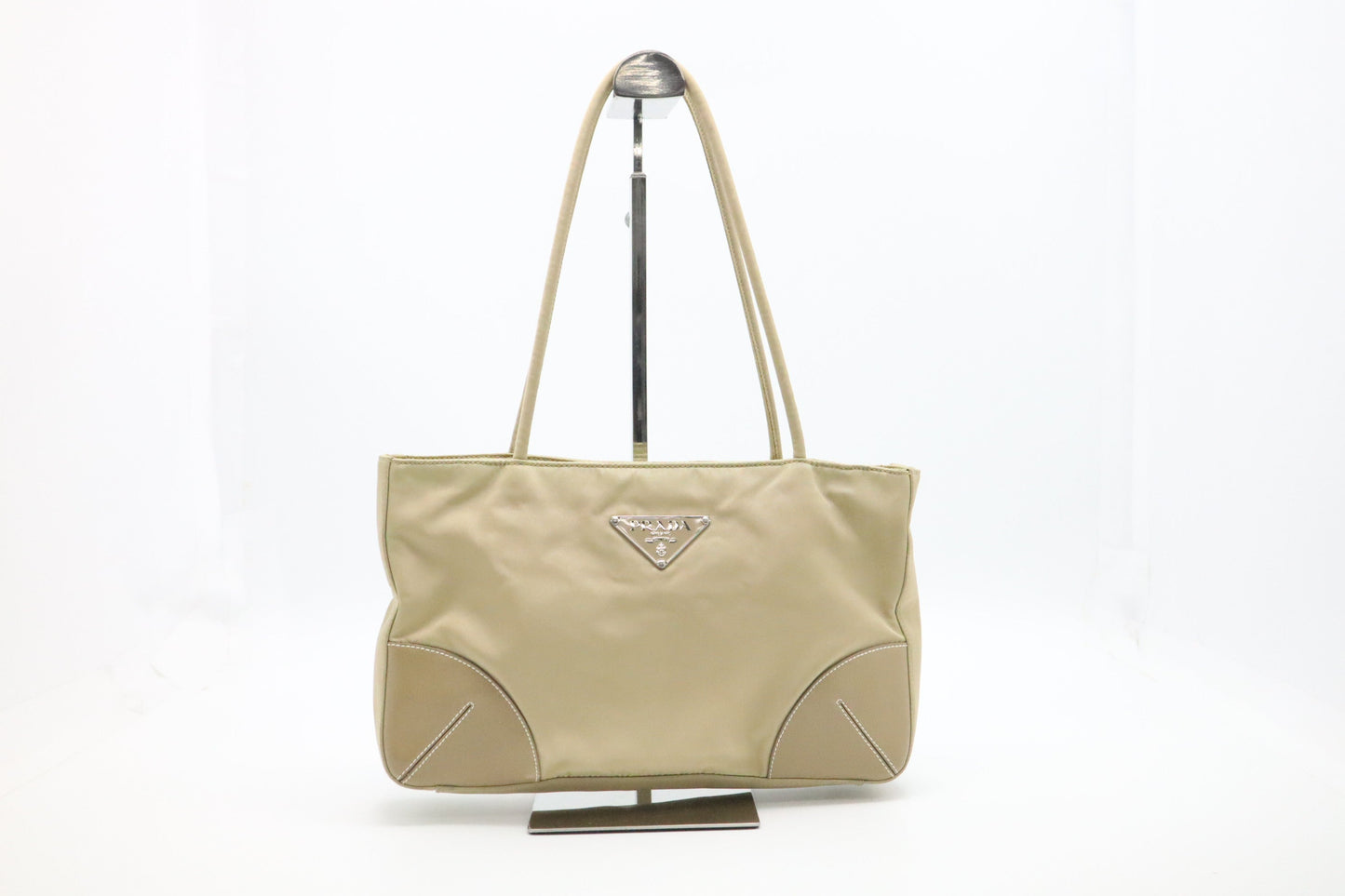 Prada Handbag In Nylon Gold Travel Bag