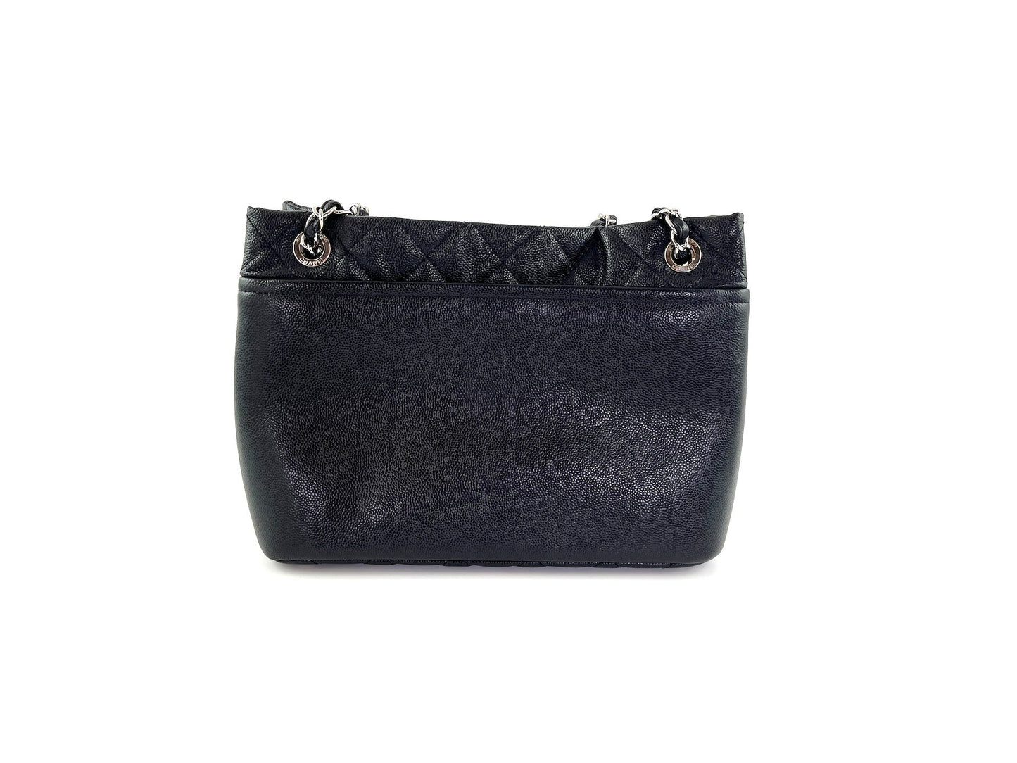 Chanel Black Caviar Timeless Soft CC Shopping Tote Bag