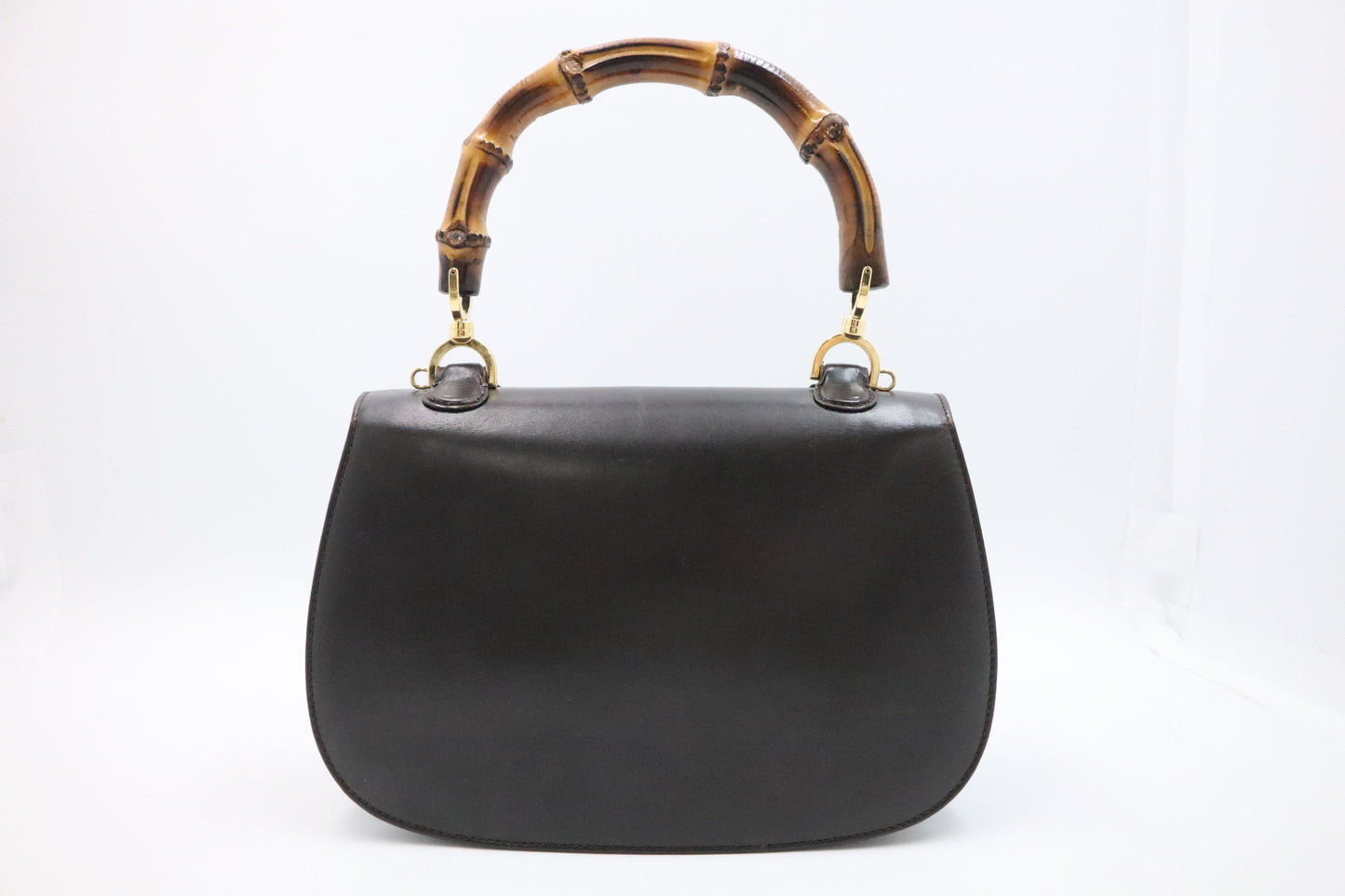 Gucci Bamboo Leather Brown Handbag Leather 1