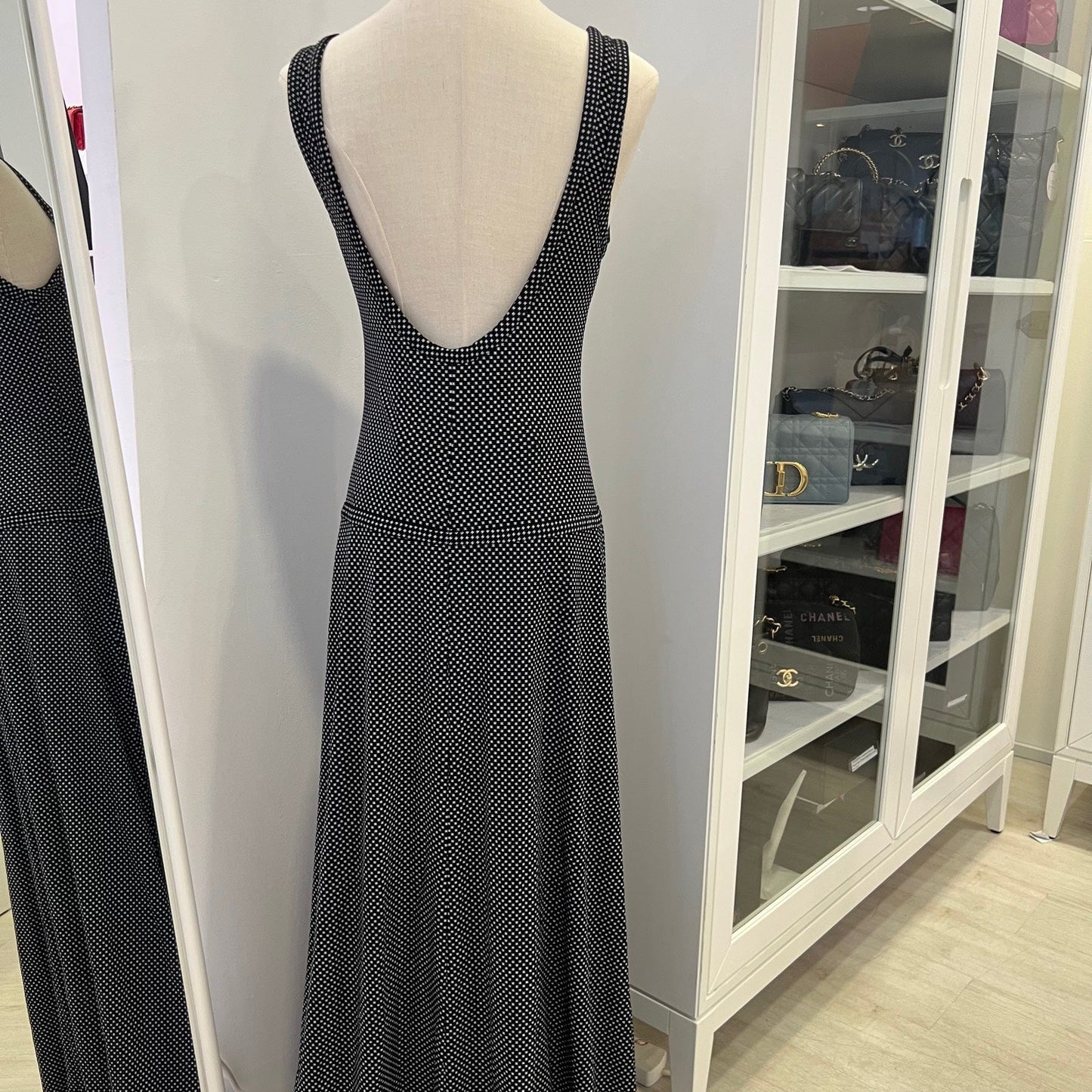 Chanel Mini CC Logo Maxi Dress in Polyamide and Elastane (Model: )