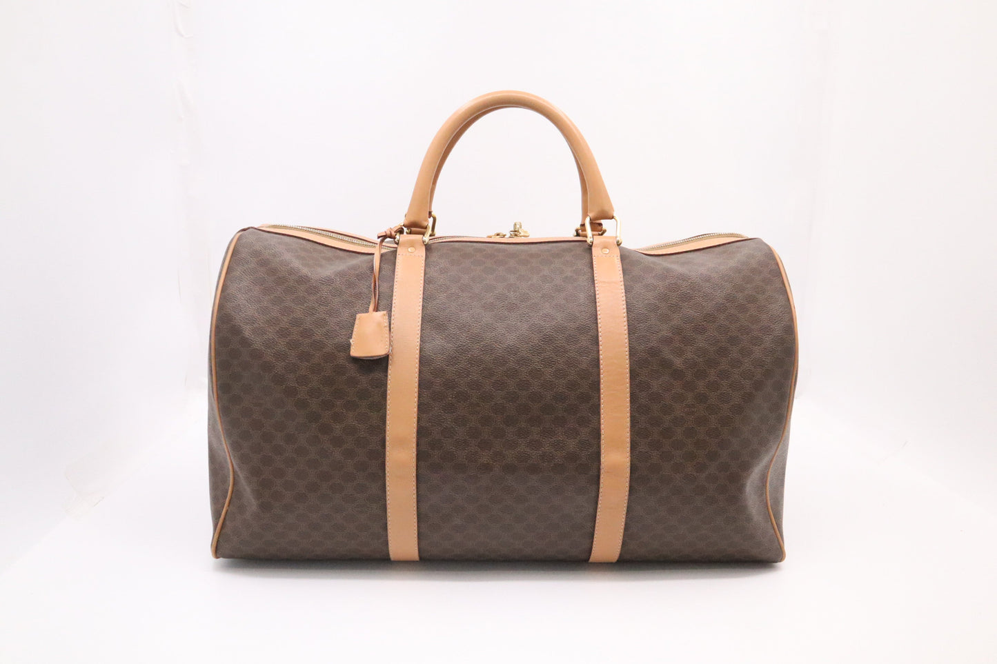 Celine Duffle Bag In Macadam Canvas Brown Travel Bag