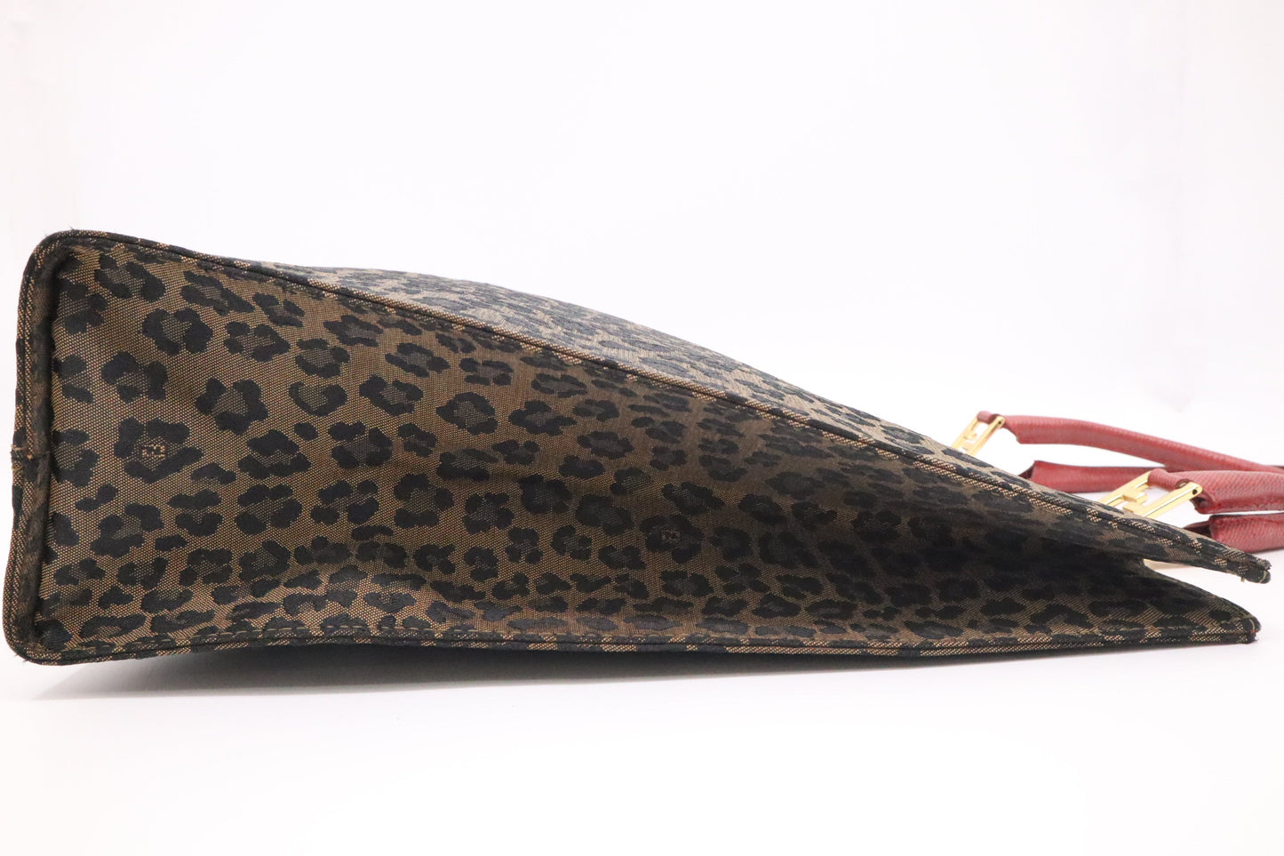 Fendi Tote In Leopard Print Canvas Tote Bag