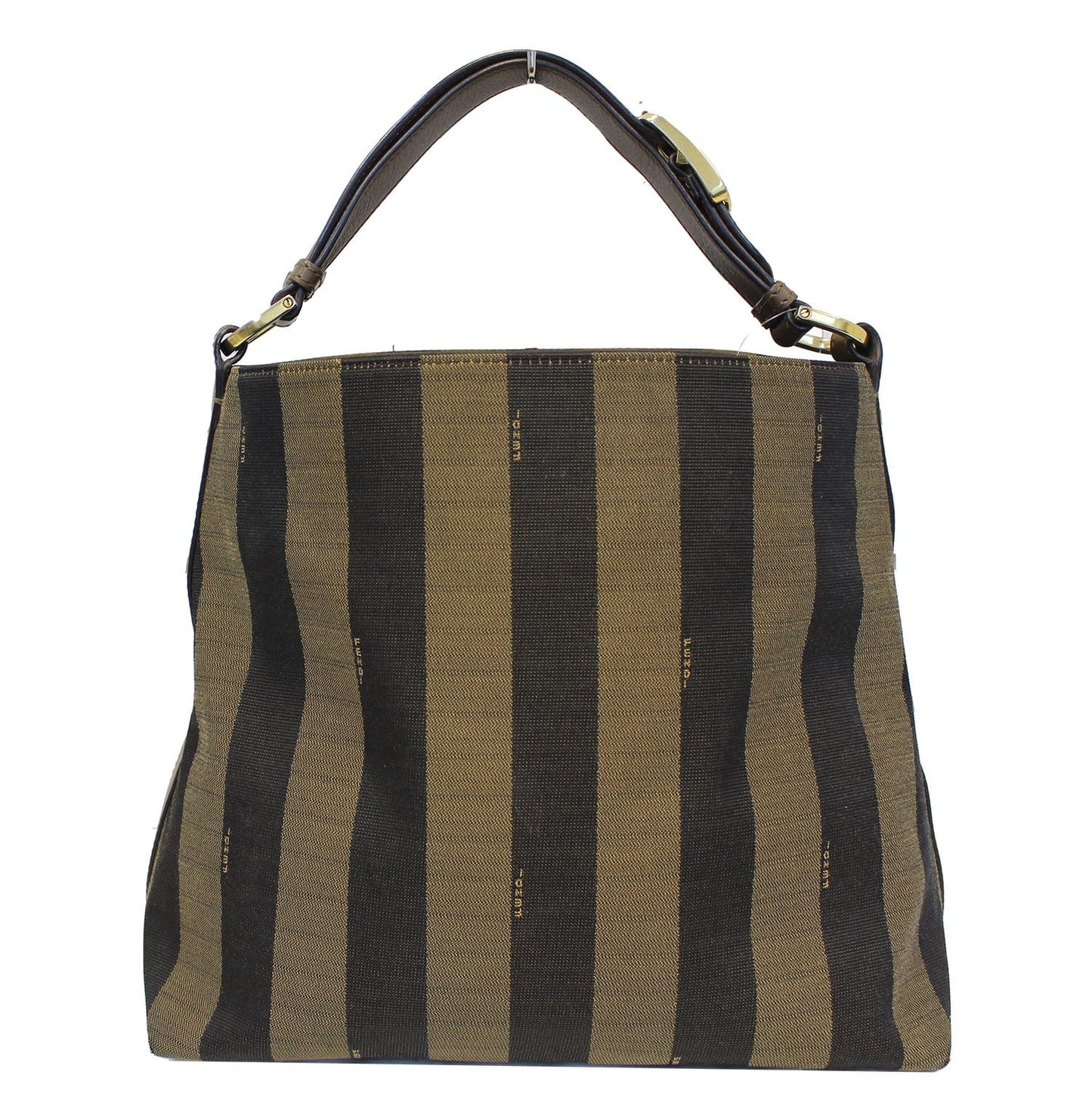 Fendi Pequin Tonal Stripe Hobo Bag