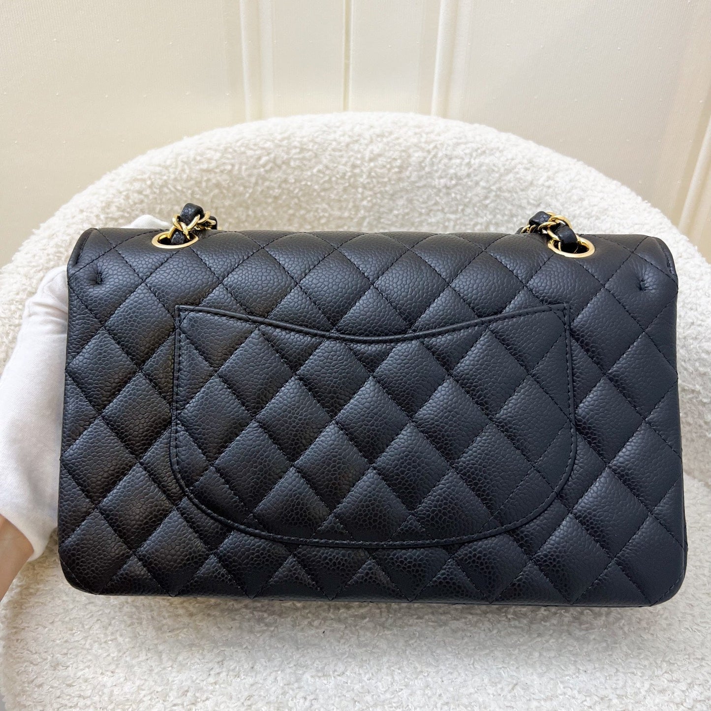 Chanel Medium Classic Flap CF in Black Caviar GHW (Model: ) Accessory