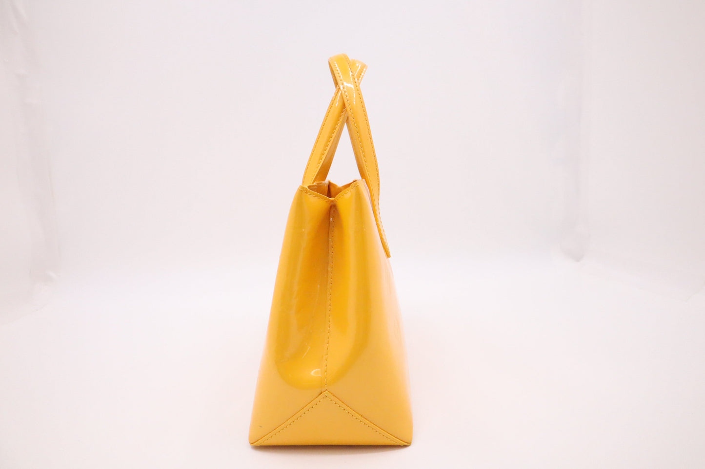 Louis Vuitton Wilshire Yellow PM Leather Vernis Handbag