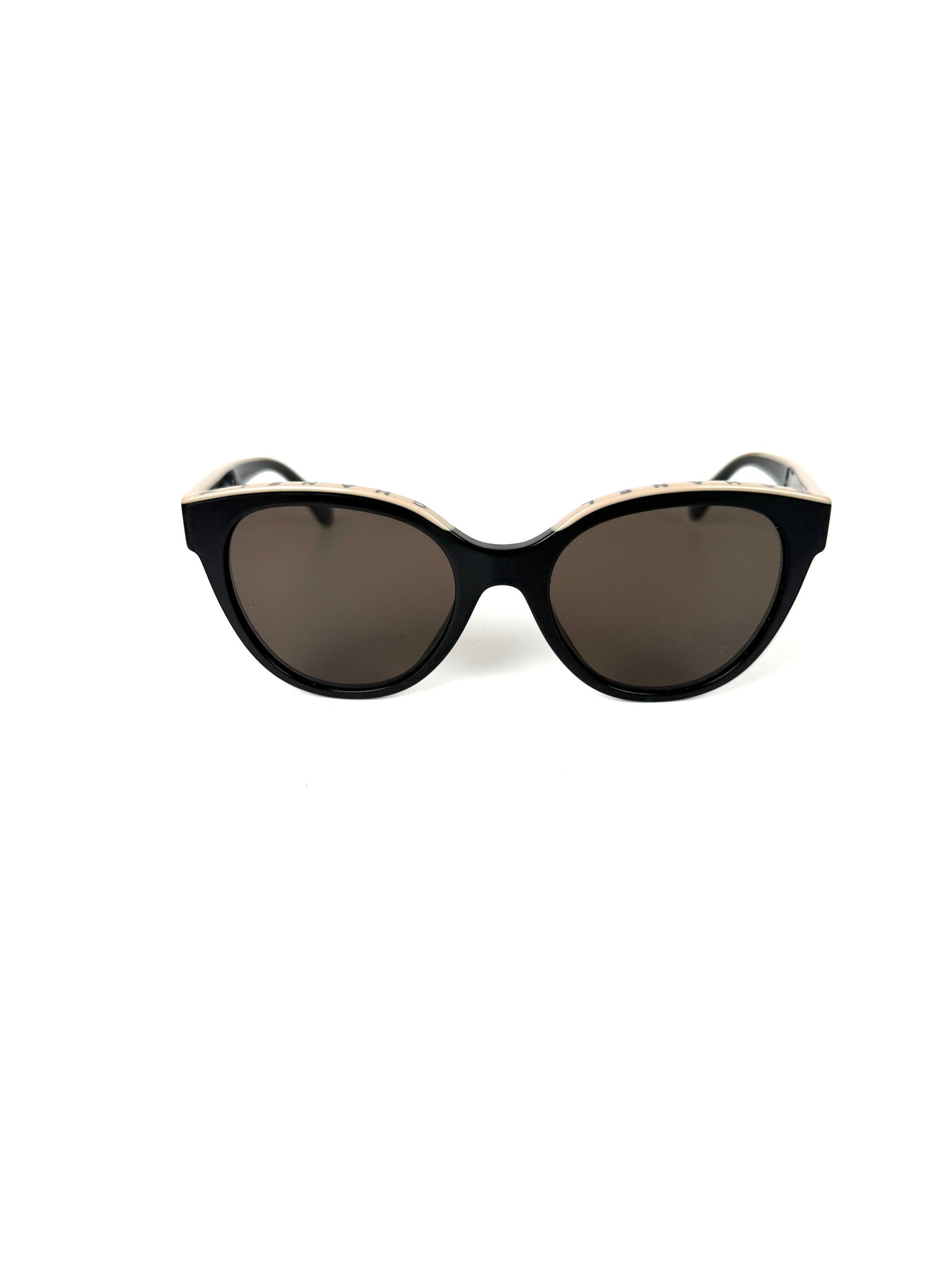 Chanel 5414 Butterfly Acetate Black Beige Sunglasses
