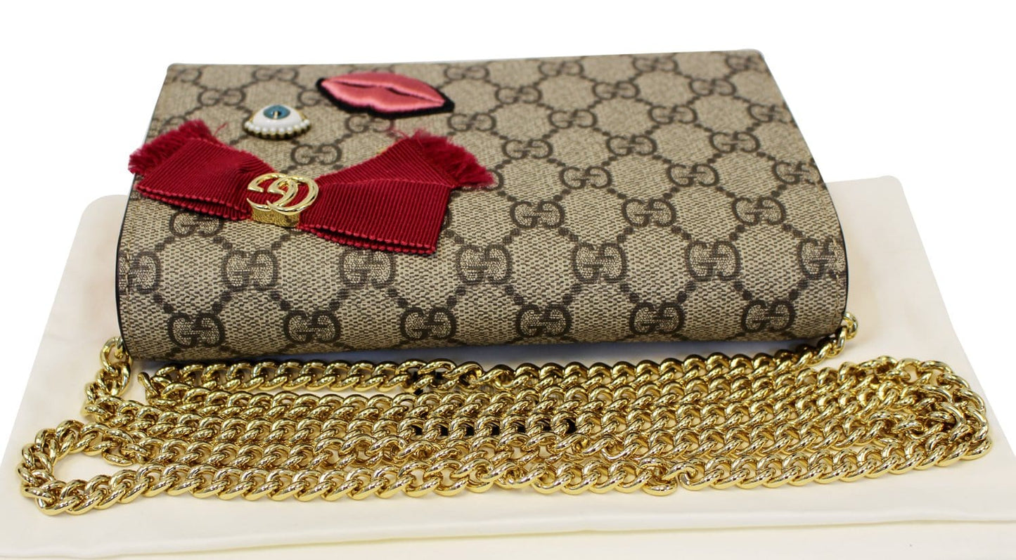 Gucci Supreme Face Embellished Crossbody Bag