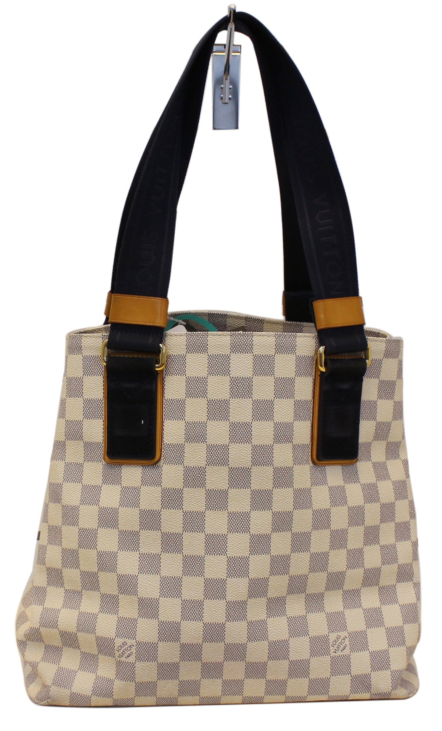 Louis Damier Azur Cabas Pm Beach Bag Canvas Shoulder Bag
