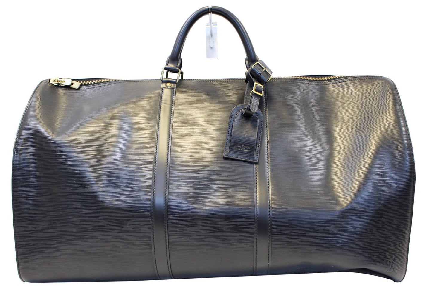 Louis Epi Keepall Boston Bag Leather Black Travel Bag