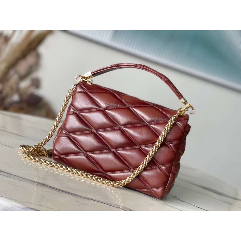 Louis Vuitton Mm Malletage Hand Bag Leather Travel Bag Bag Bg00001