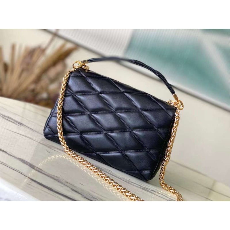 Louis Vuitton Mm Malletage Hand Bag Leather Travel Bag Hand Bag