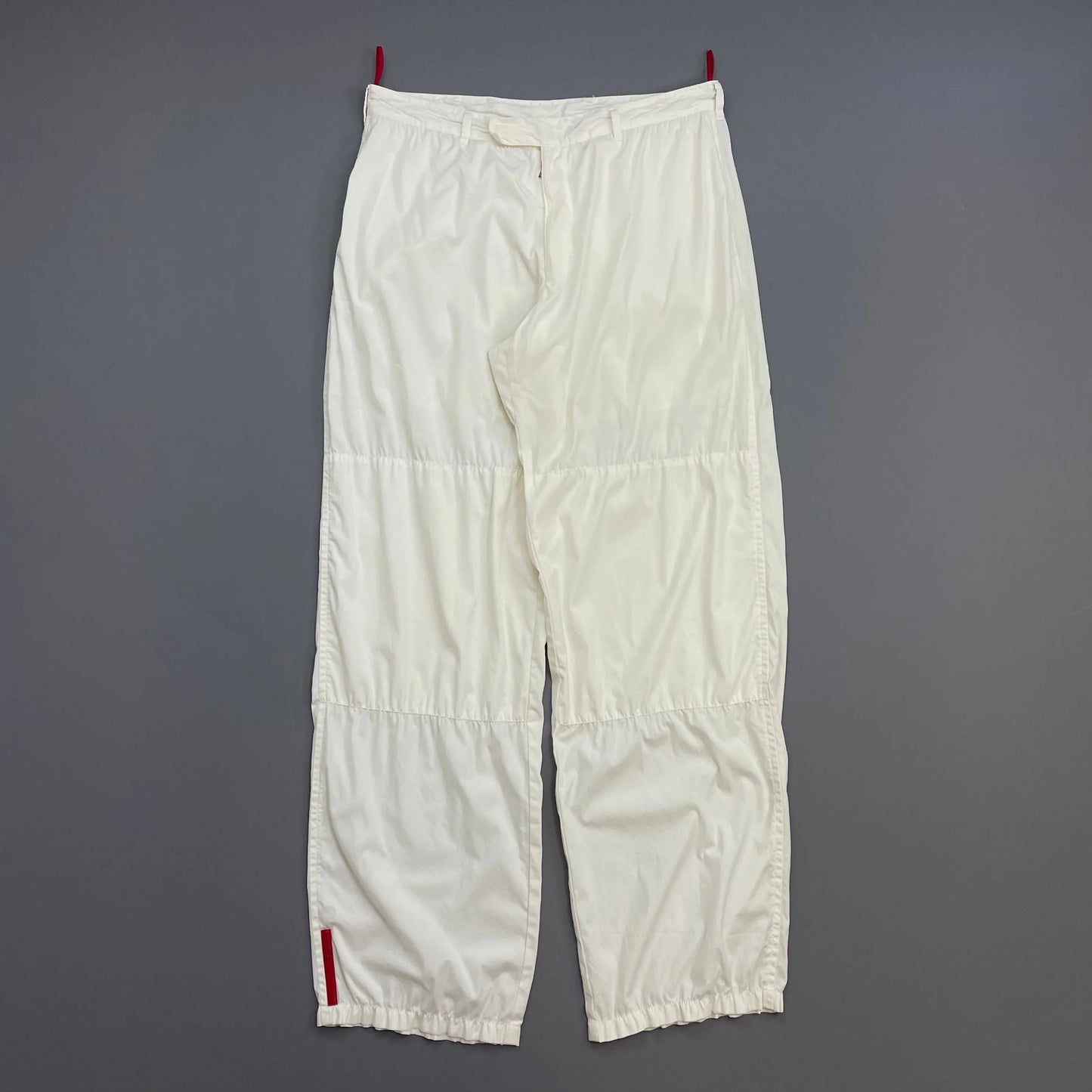 Prada Handbag Sport Lightweight Cotton Parachute Pant Shell Tro White