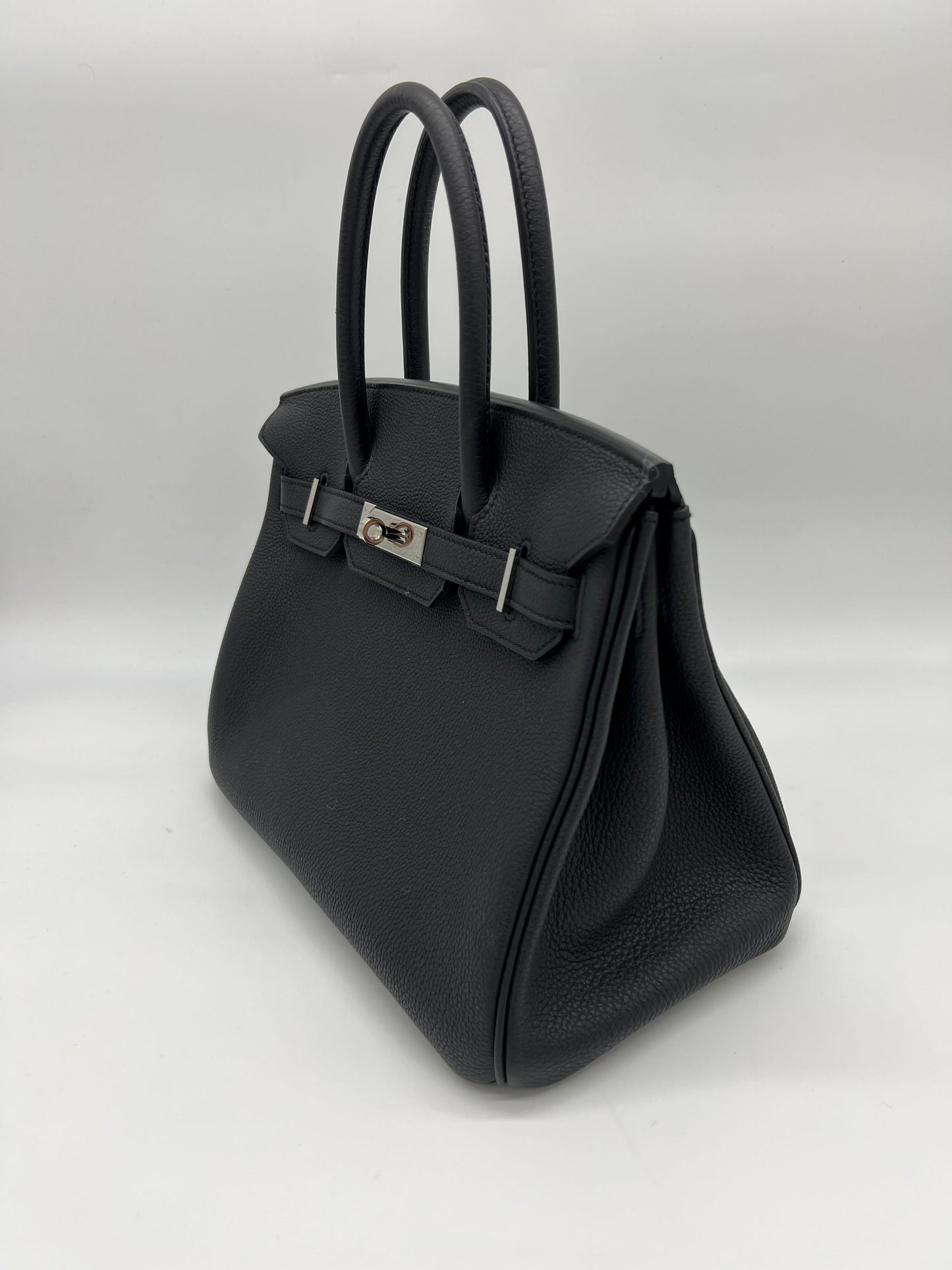 Gucci Hermes Birkin Noir Togo Palladium Hardware Handbag Travel Bag