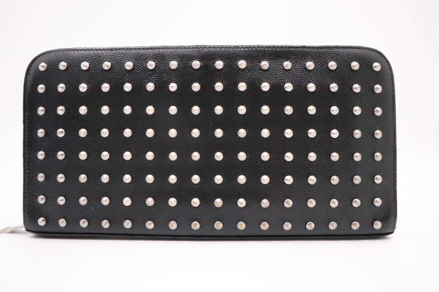 YSL Saint Laurent Organizer In Studded Travel Bag Leather Black