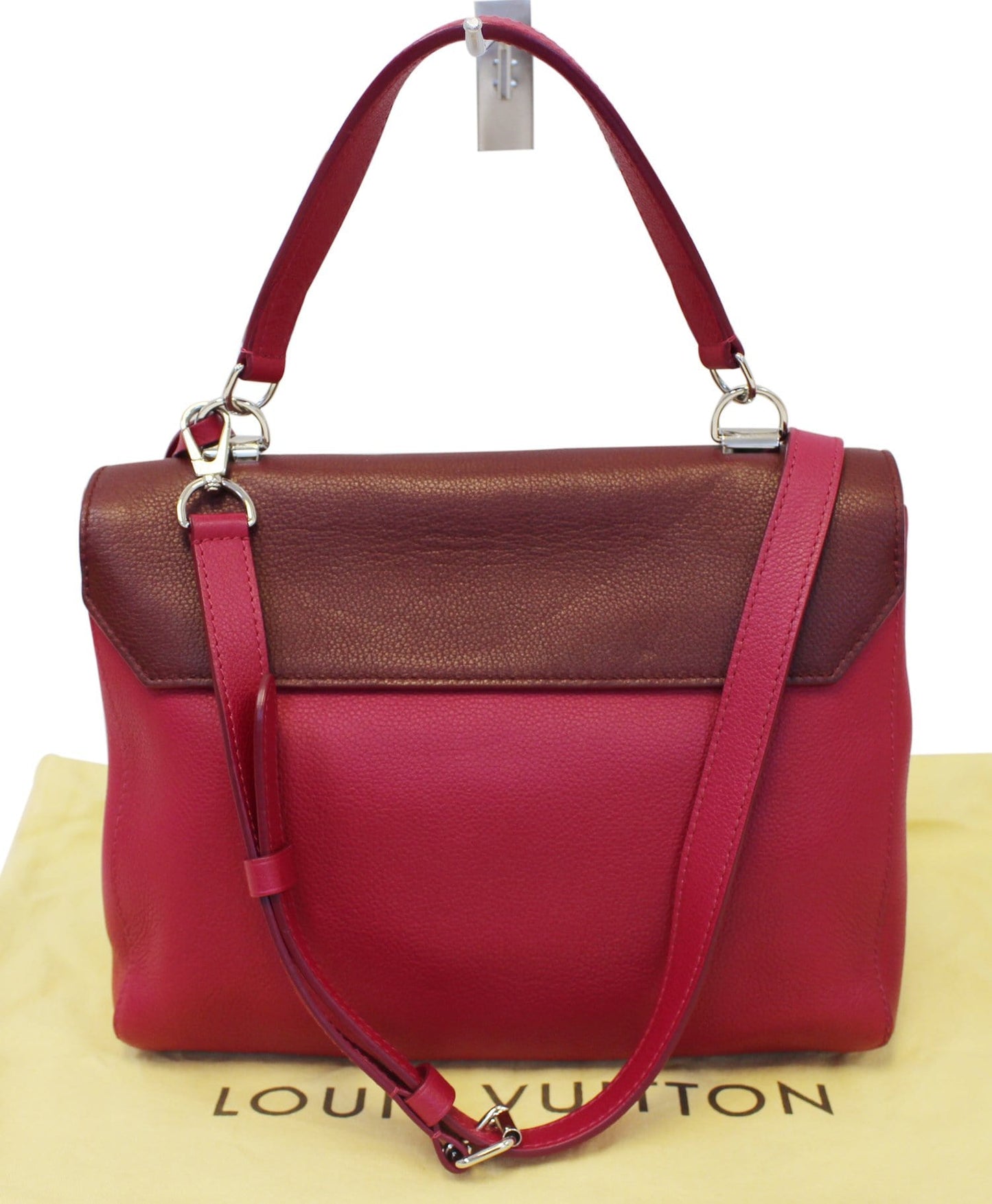 Louis Burgundy Lockme Ii Shoulder Bag Pink