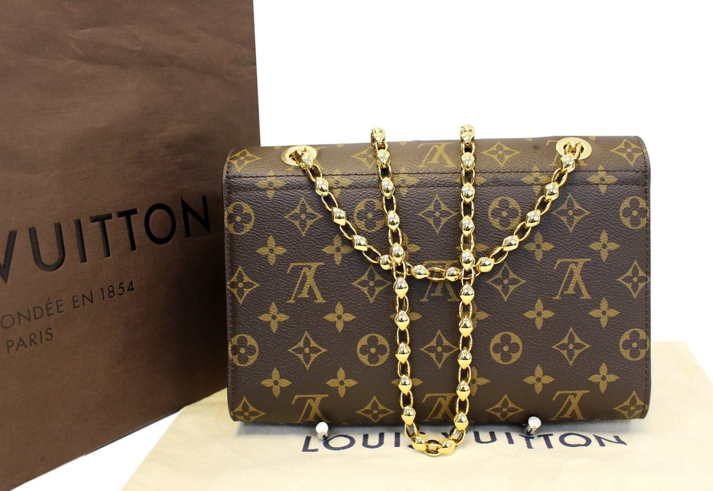 Louis Raisin Victoire Shoulder Bag Canvas Monogram