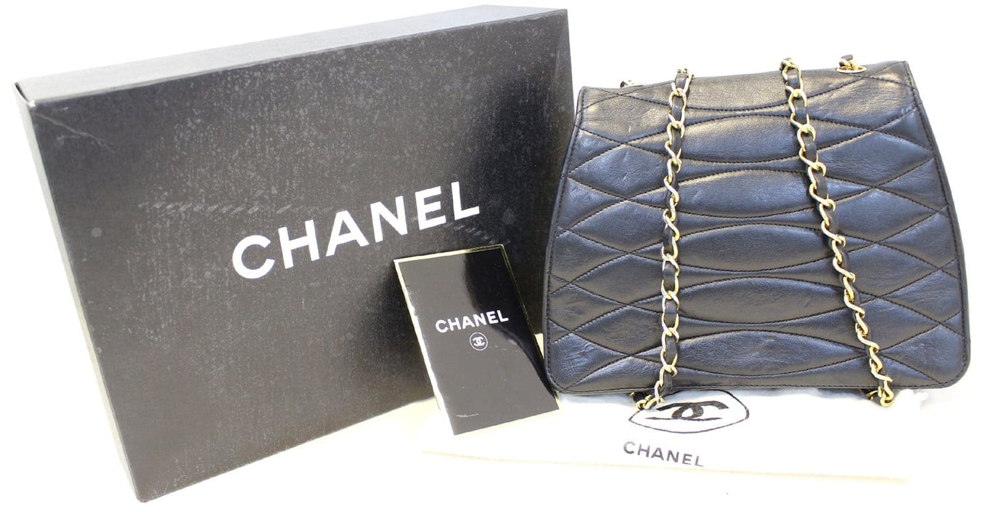 Chanel Rare Wave GHW CC Flap Lambskin Travel Bag