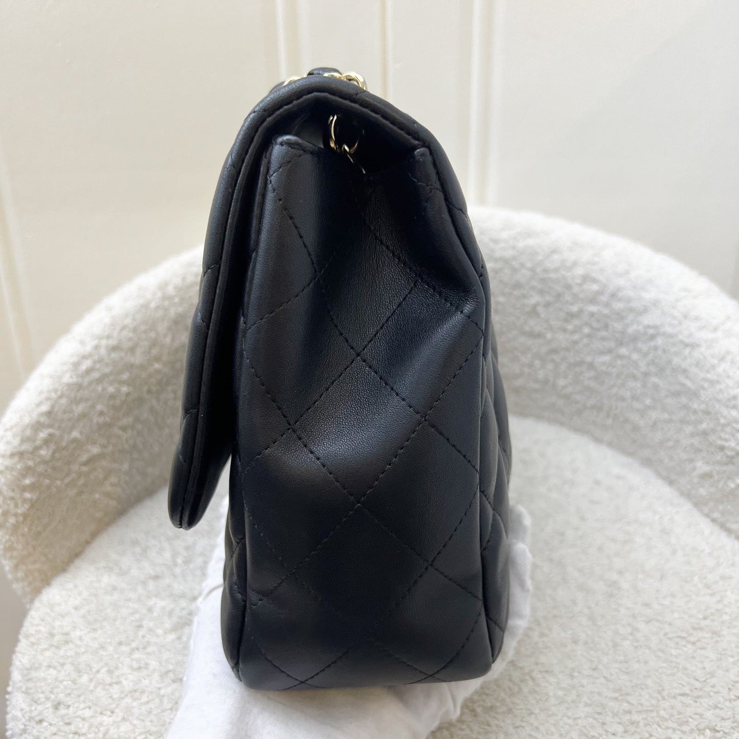 Chanel Jumbo Classic Flap SF in Black Lambskin and GHW Accessory