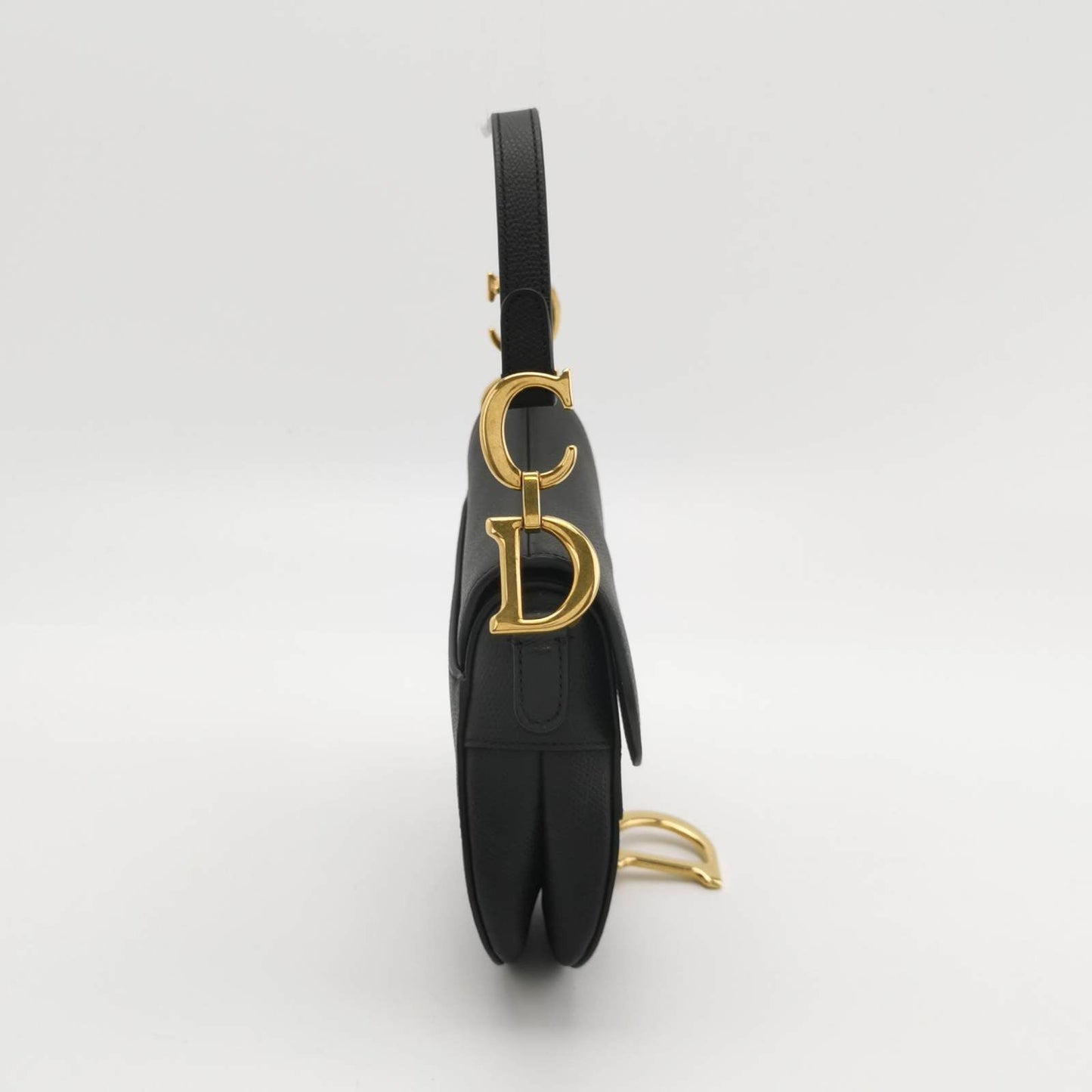 Dior Saddle Mini Grained With Hardware Handbag Leather Black Travel Bag