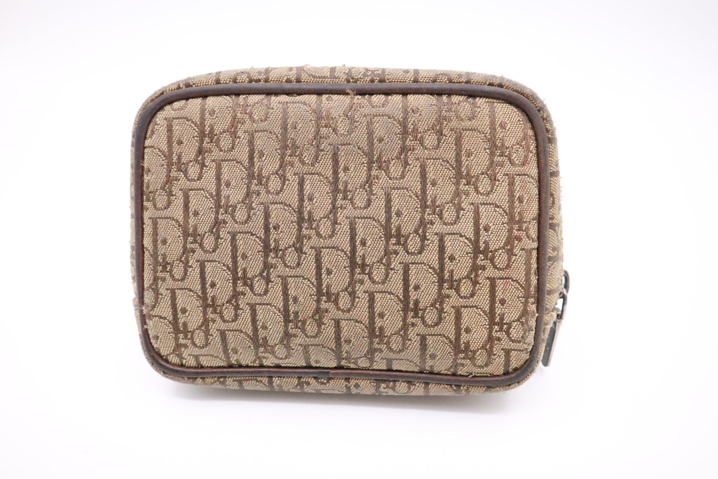 Dior Pouch In Oblique Handbag Canvas Brown Travel Bag