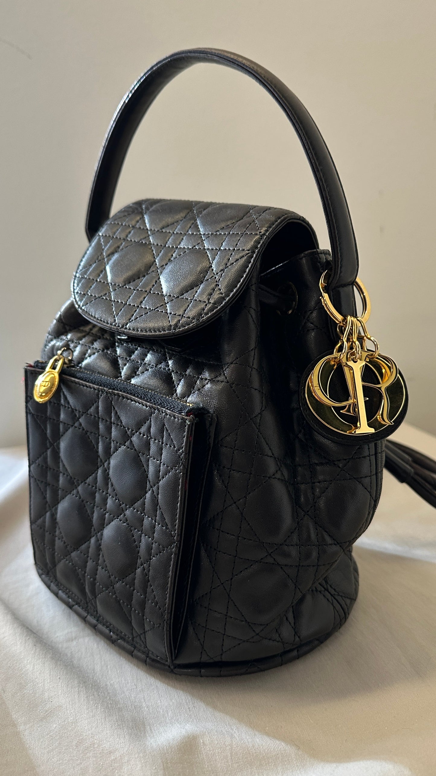 Dior Backpack Lady Cannage Black