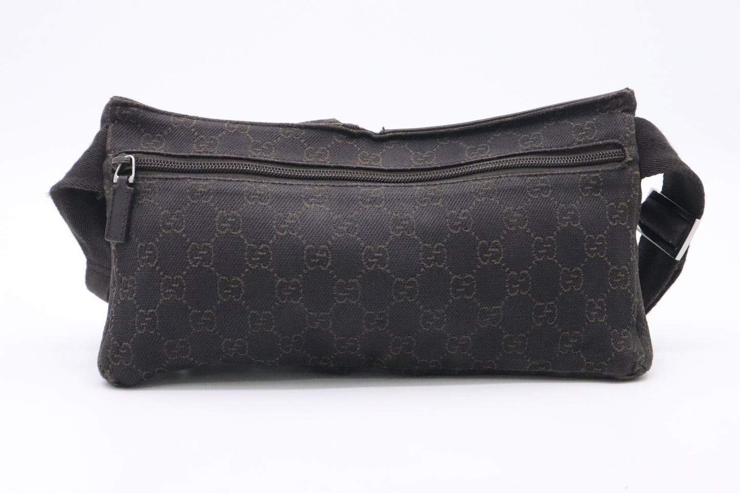 Gucci Waist Dark GG Canvas Brown Handbag