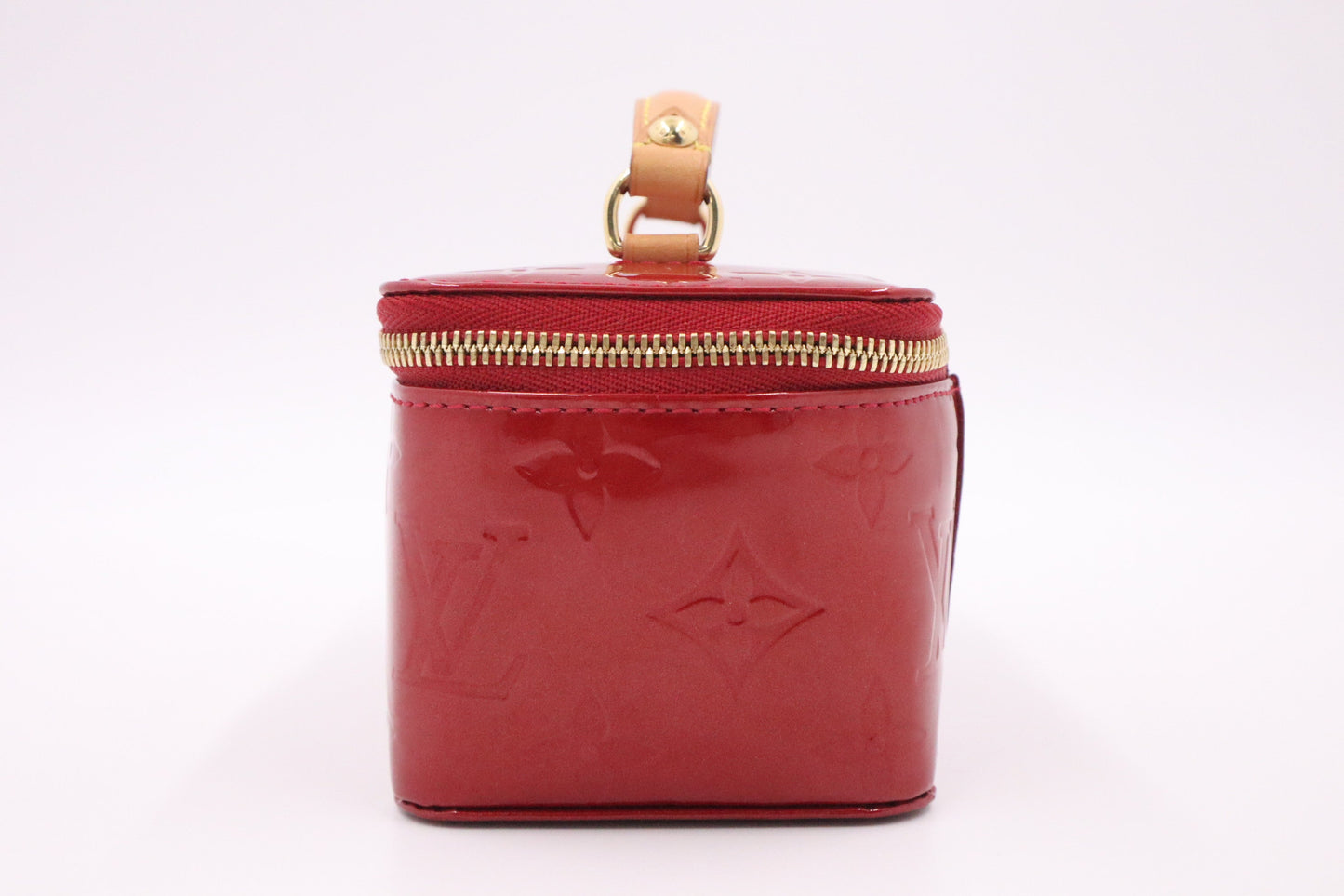 Louis Vuitton Vanity Pomme D'Amour Red Leather Vernis Handbag