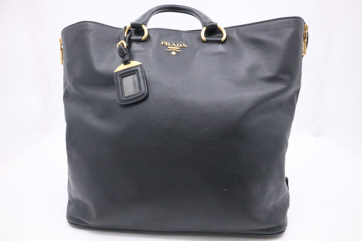 Prada Way Bag In Leather Black Travel Bag