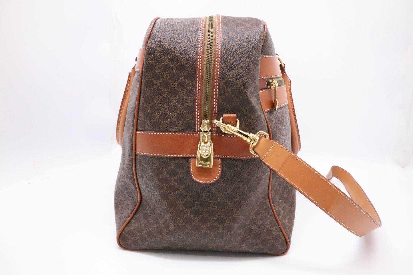 Celine Travel Bag In Macadam Canvas