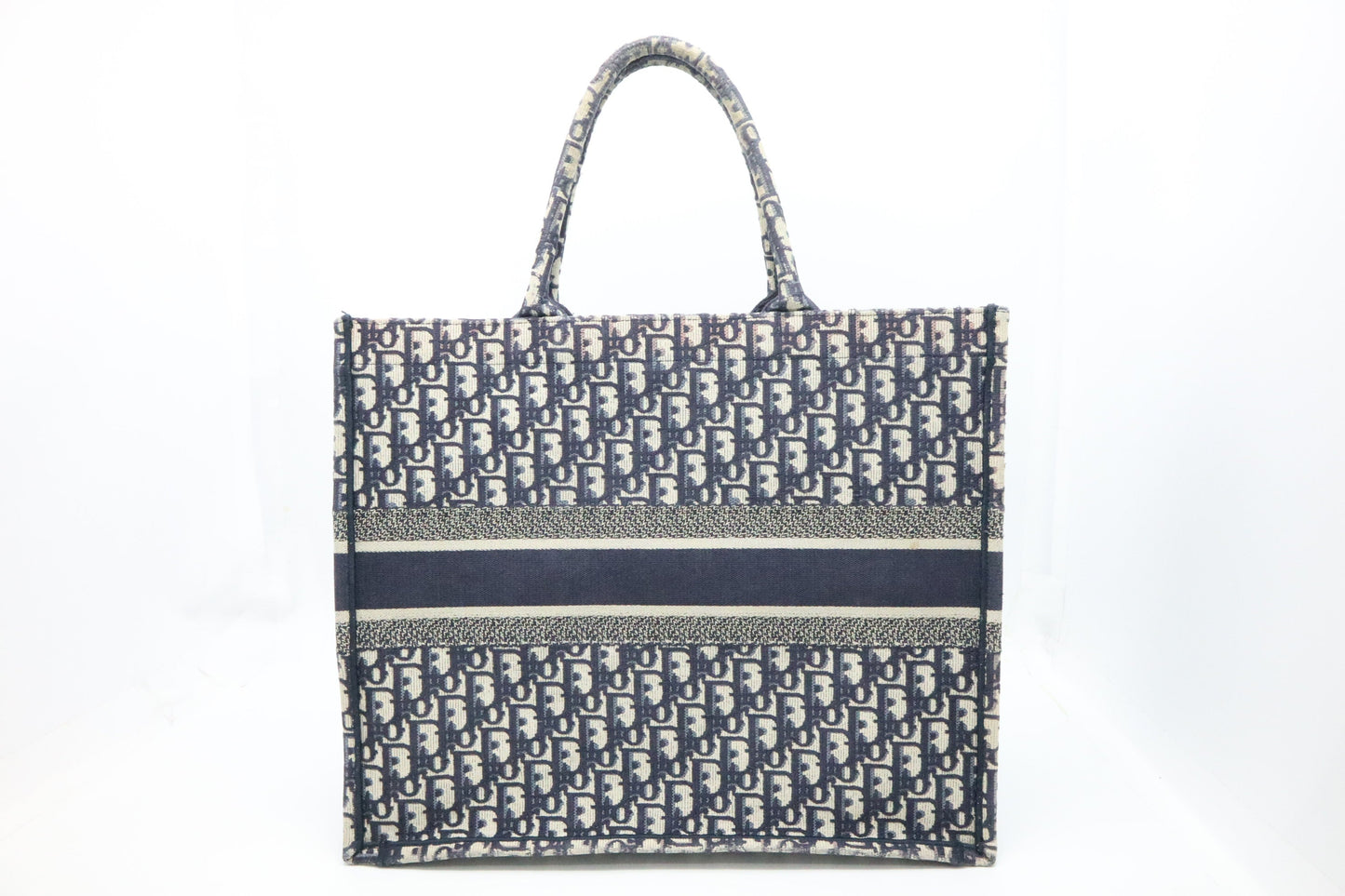 Dior Book Tote In Oblique Handbag Canvas Blue Tote Bag