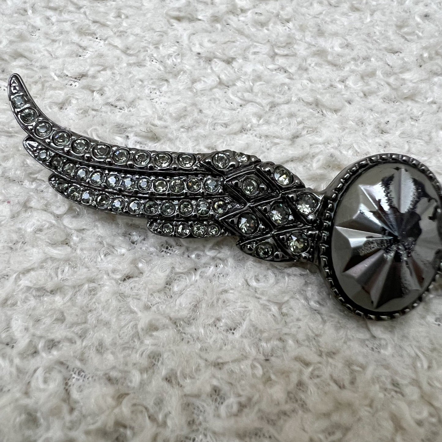 Chanel Wings Brooch in Dark Gunmetal HW