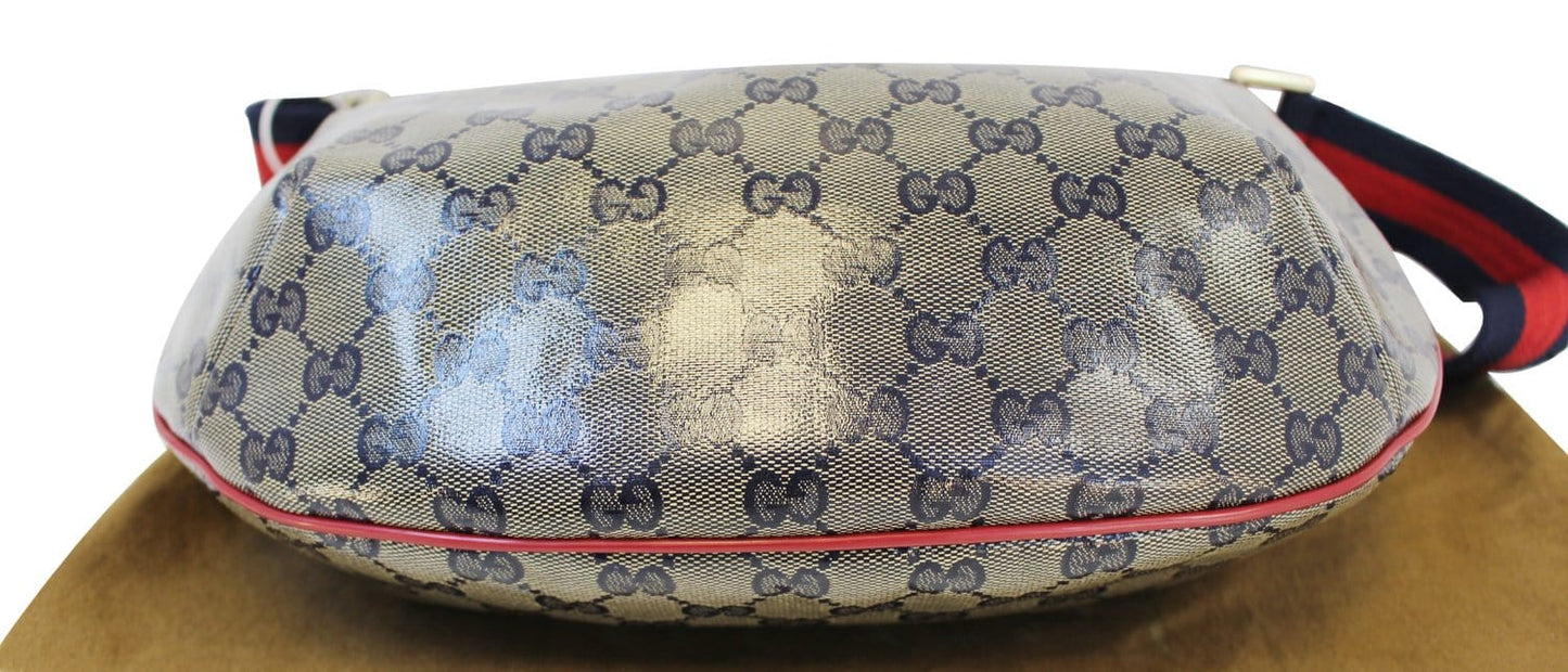 Gucci Navy Messenger Bag Canvas Blue Crossbody Bag