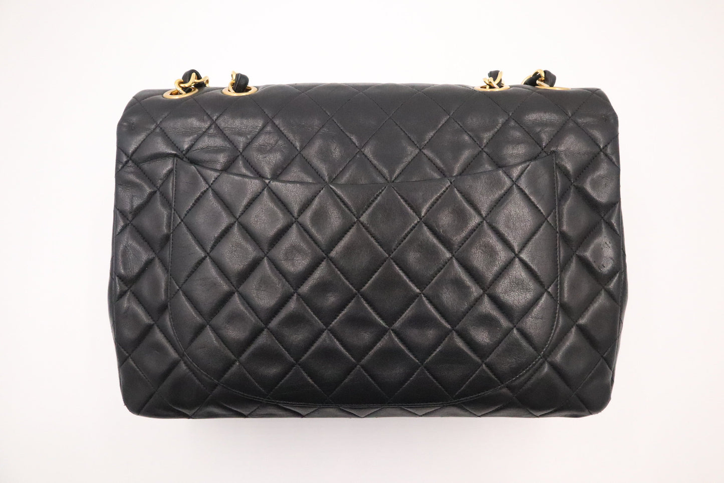 Chanel Maxi Flap Matelassé Black Leather Handbag