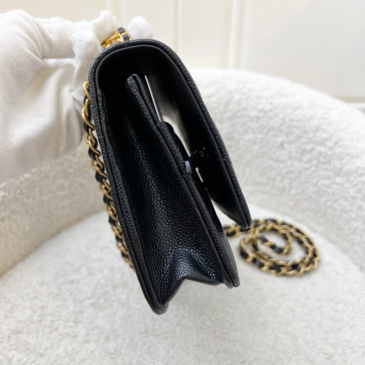 Chanel "Pick Me Up" Wallet on Chain WOC in Black Caviar AGHW (Model: ) Bag