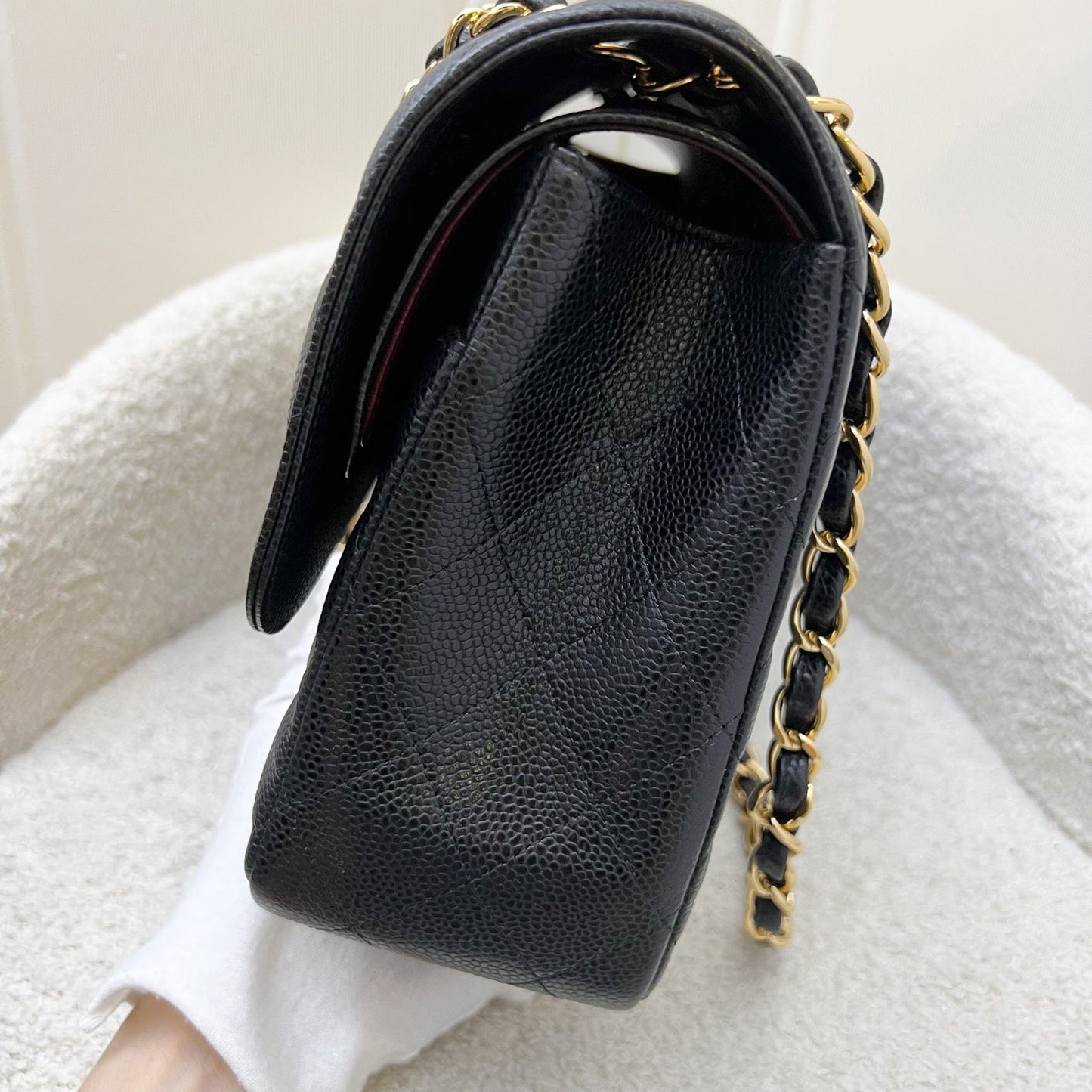 Jumbo Classic Flap DF in Black Caviar and GHW (Model: ) Accessory Signature