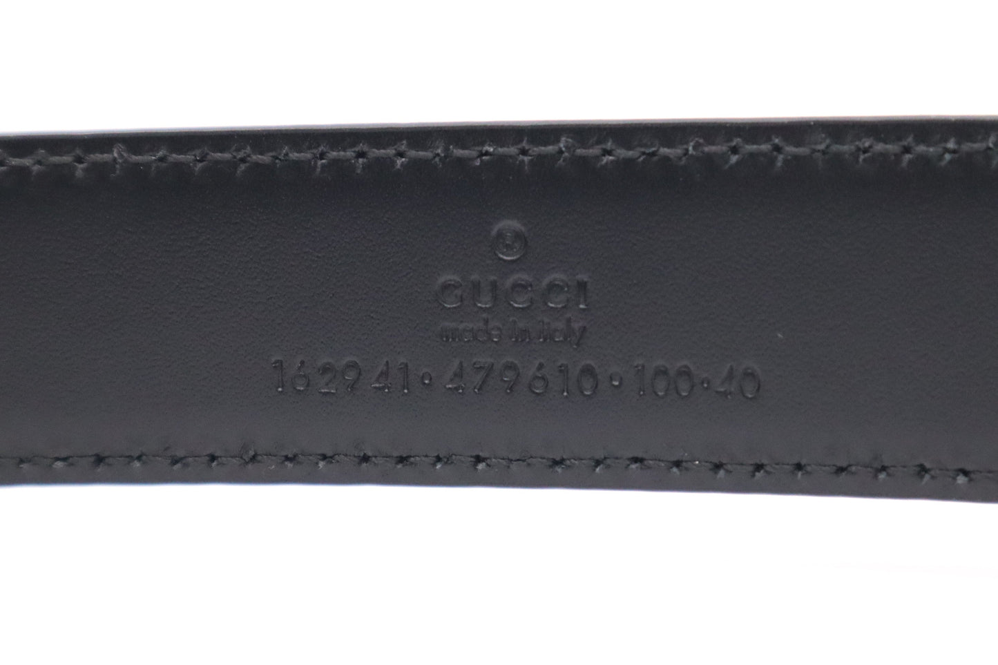 Gucci Black Leather Belt