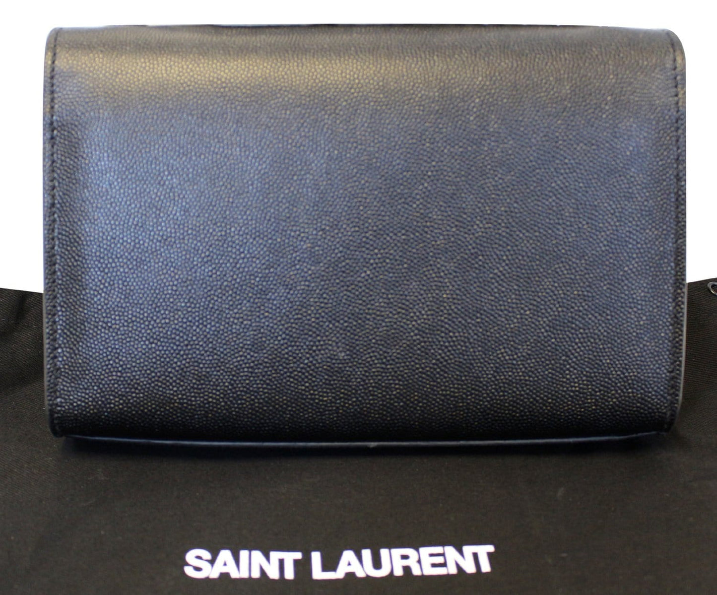YSL Saint Laurent Saint Kate Chian Clutch Crossbody Bag Leather Black