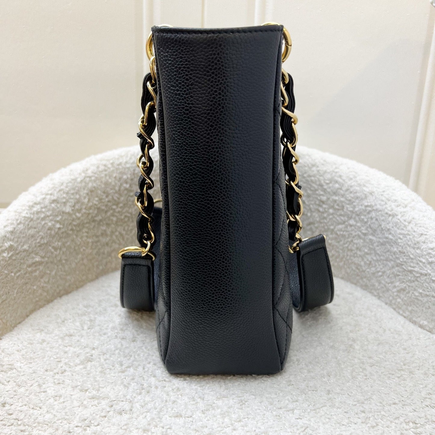 Chanel Petite Shopping Tote PST in Black Caviar and GHW (Model: )