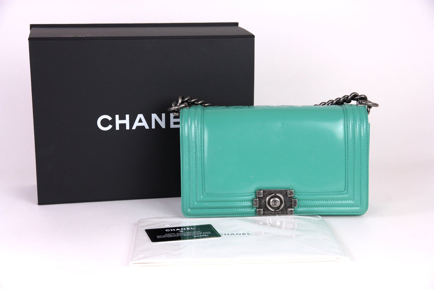 Chanel 2015 Medium Boy Green Accessory