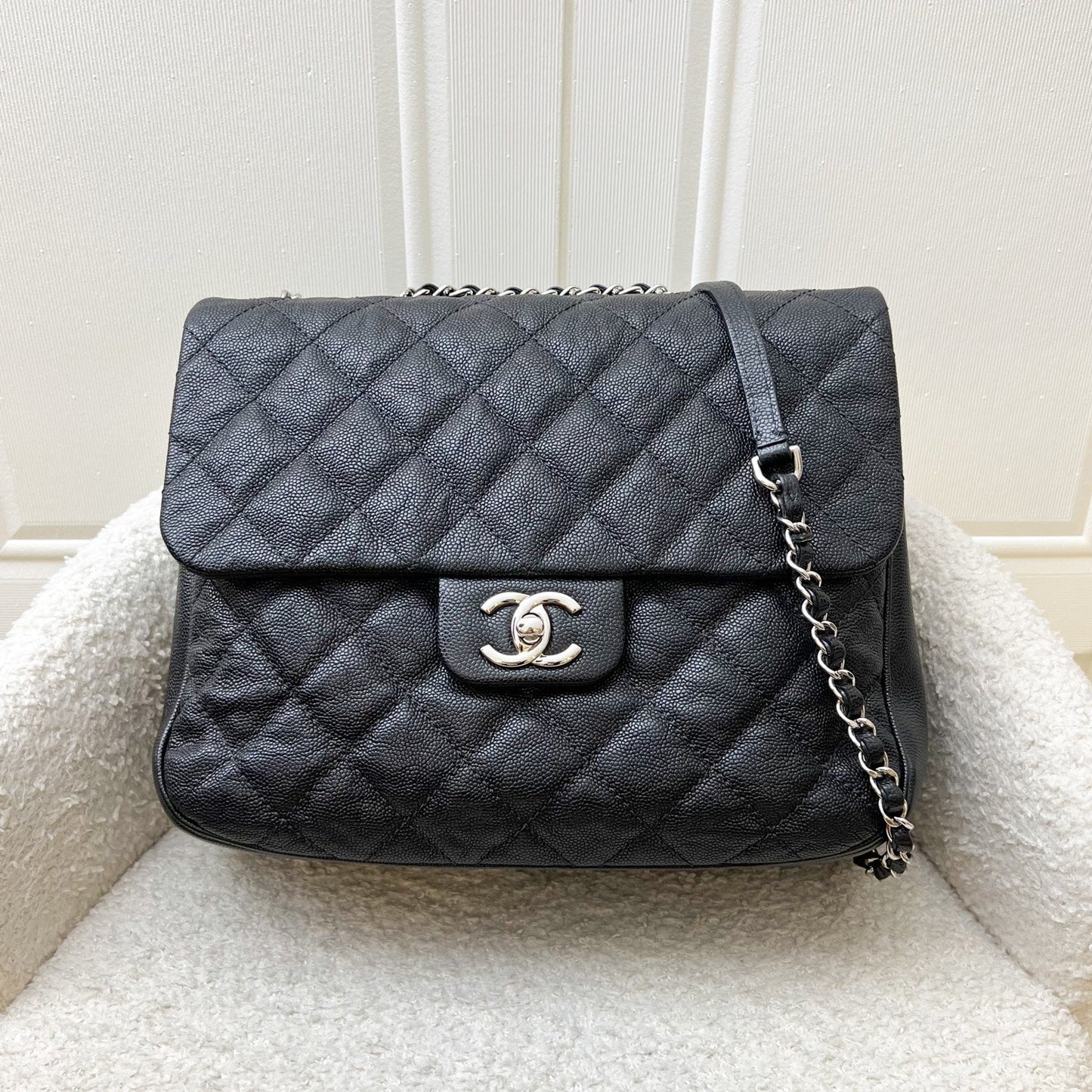 Chanel Seasonal Flap in Black Caviar and SHW (Model: ) Accessory