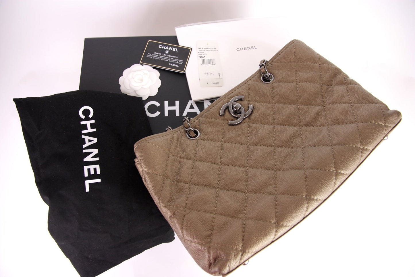 Chanel CC Large Zip Shopper Chain Tote