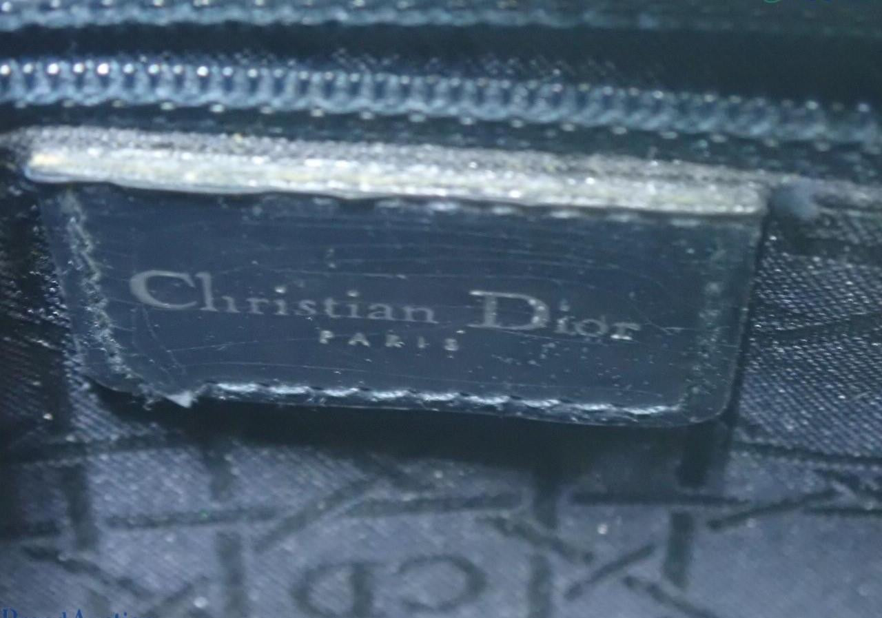 Dior Lady Size Handbag Denim Medium Travel Bag