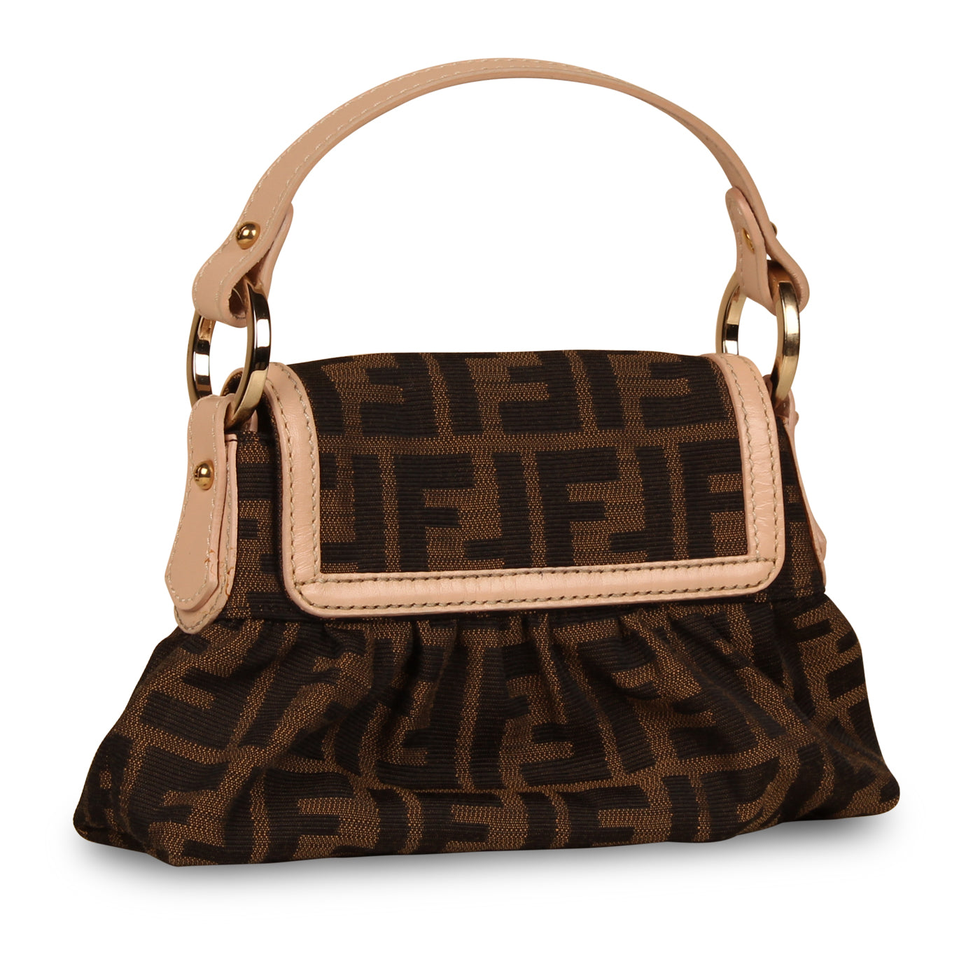 Fendi Zucca Chef Bag Trim Pink Mini Shoulder Bag