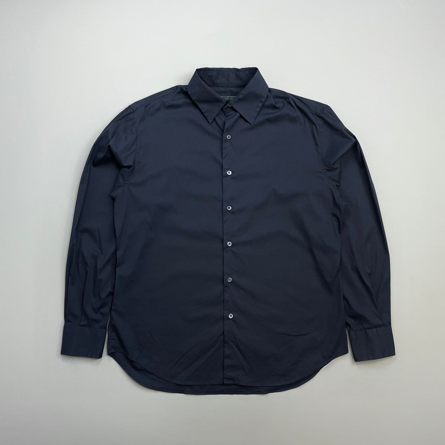Prada Handbag Milano Formal Shirt Navy