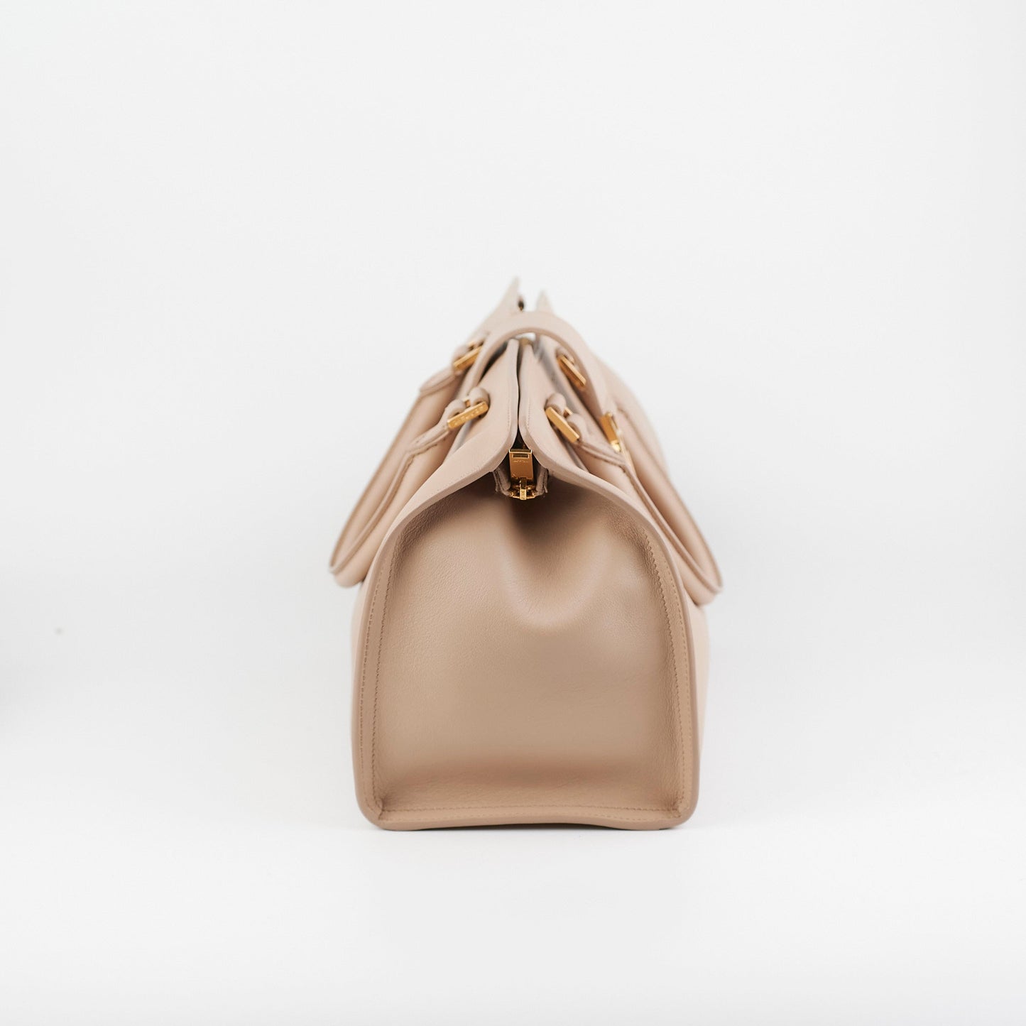 YSL Saint Laurent Cabas Shoulder Bag Beige Small